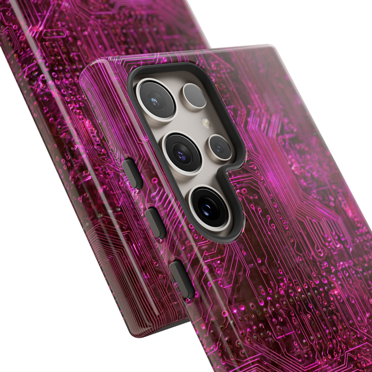 Magenta Circuit Trace · Tough Phone Case for Samsung · Pink