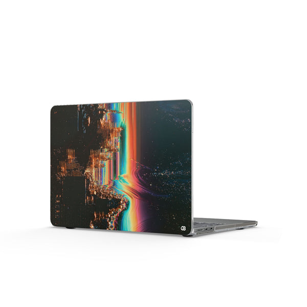 Prismatic Circuit · Clear Hard Case for MacBook · Black