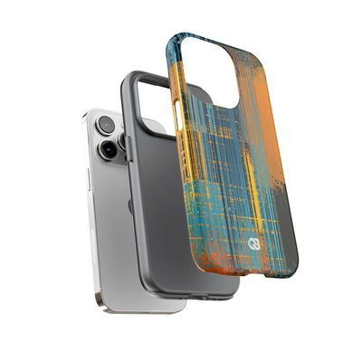 Cyber Glitch Stream · Tough Phone Case for iPhone · Teal