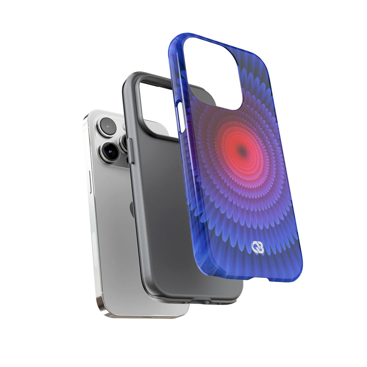 Radial Spectrum Bloom · Tough Phone Case for iPhone · Blue