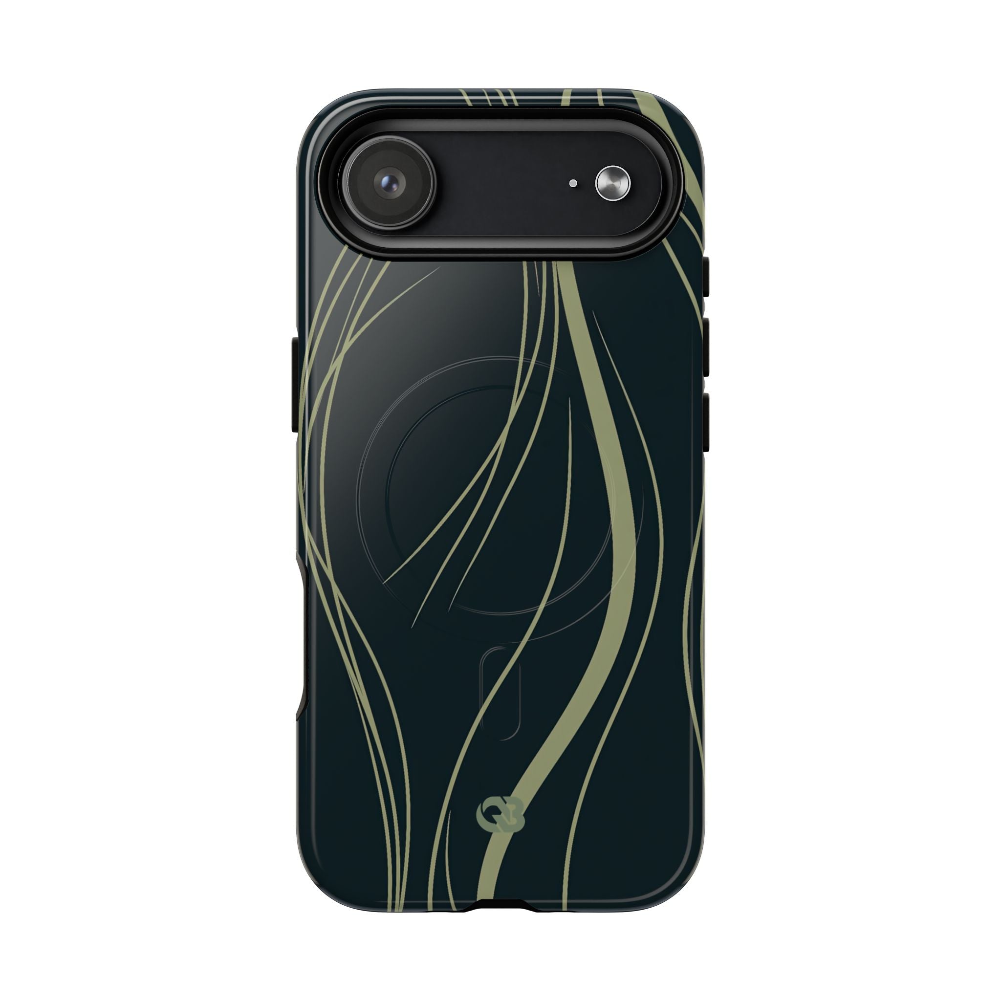 Green Tough 2.0 Magsafe Phone Case for iPhone - Obsidian Sage Flow
