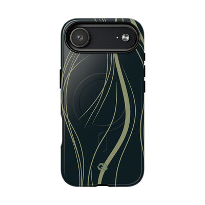 Green Tough 2.0 Magsafe Phone Case for iPhone - Obsidian Sage Flow