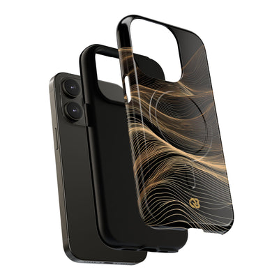 Black Tough 2.0 Magsafe Phone Case for iPhone - Copper Topo Ridge
