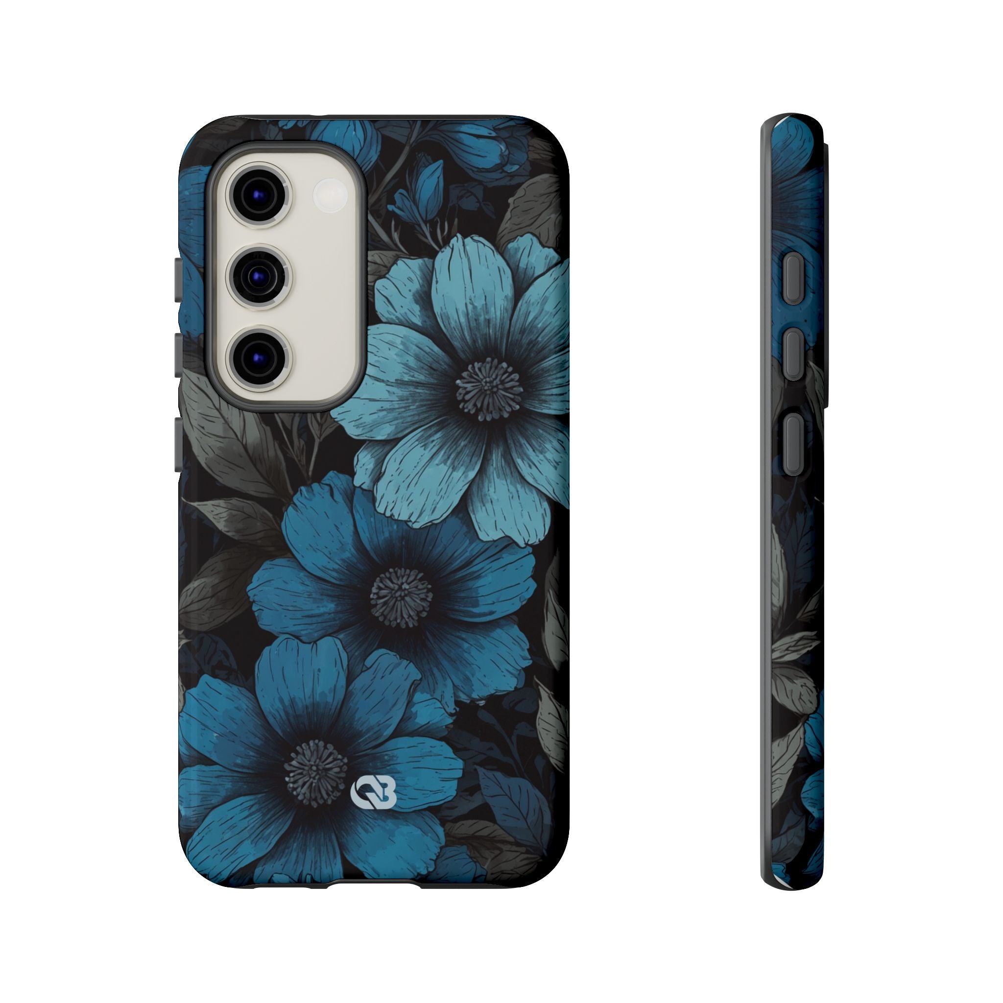Obsidian Blue Petals · Tough Handyhülle für Samsung