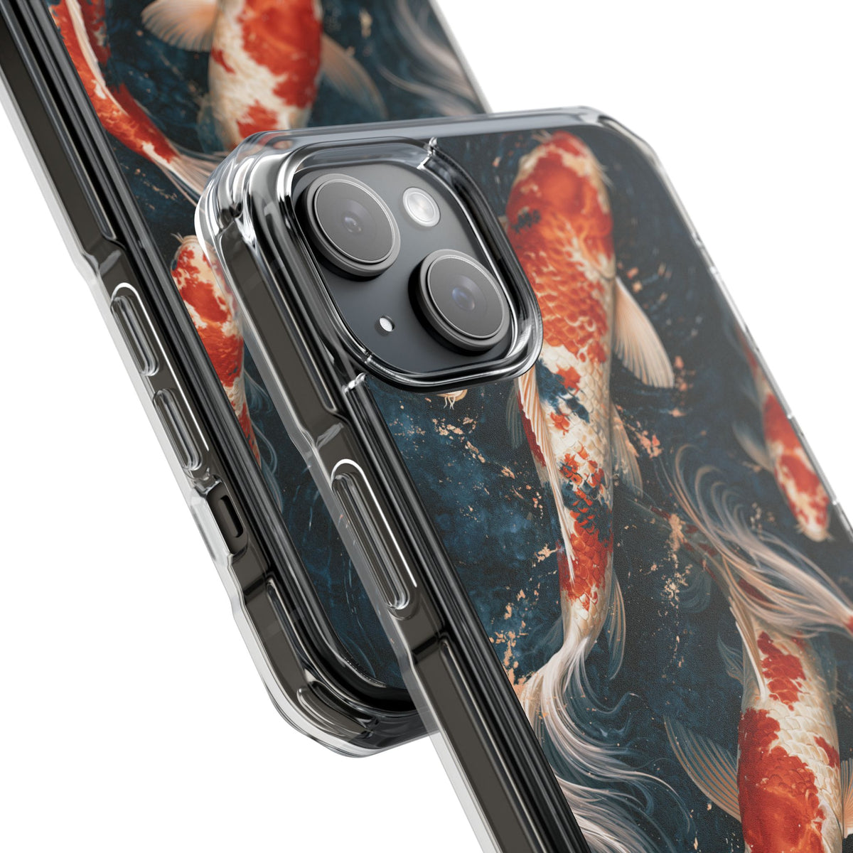 Imperial Nishikigoi · Clear Impact Magnetic Phone Case for iPhone ·  Blue