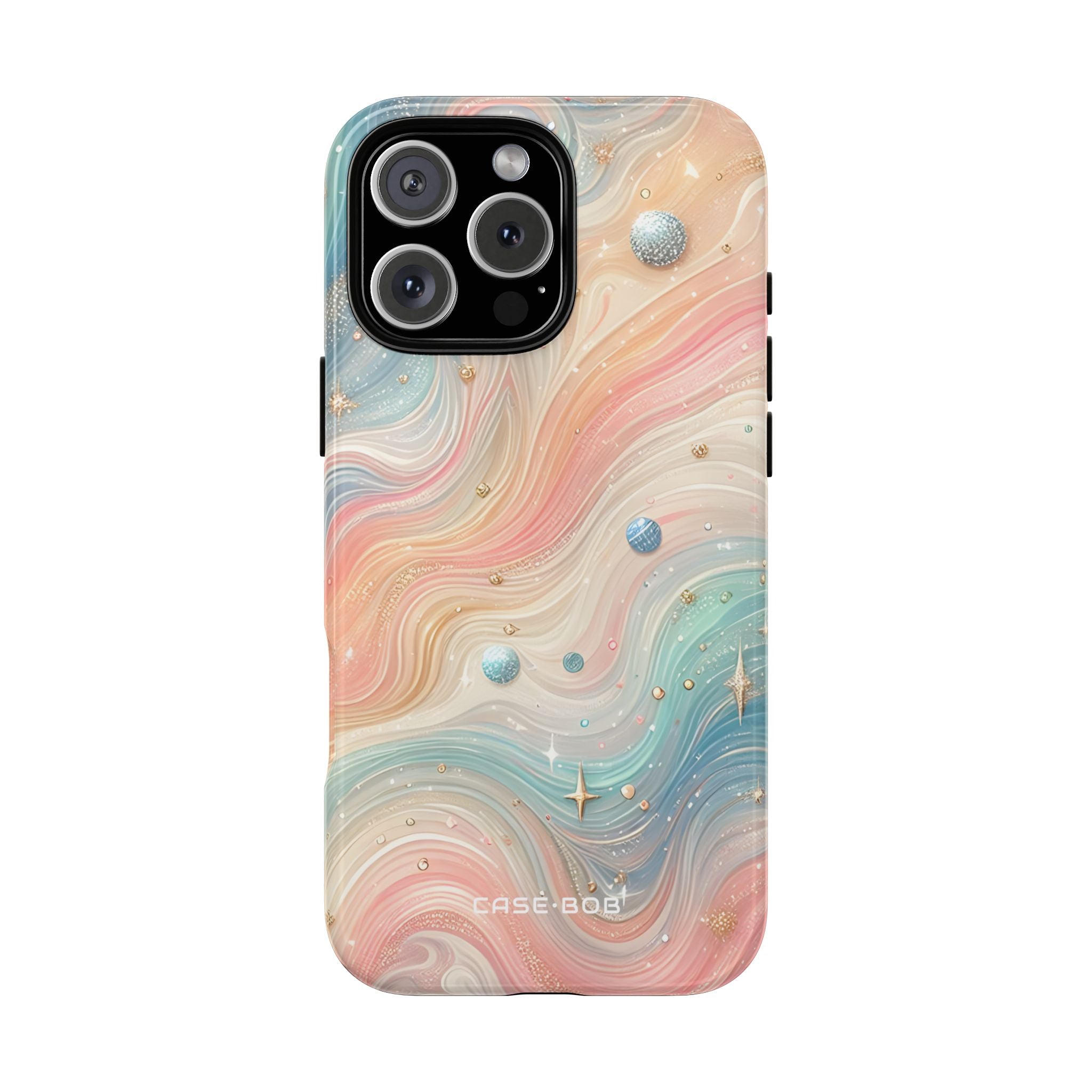 Iridescent Swirls iPhone 16 Pro Max Case - Tough