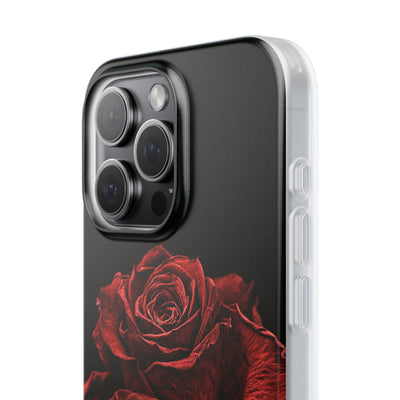 Crimson Noir Rose · Lite Phone Case for iPhone ·  Black