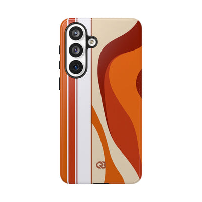 Orange Tough Phone Case for Samsung - Terracotta Metro Line