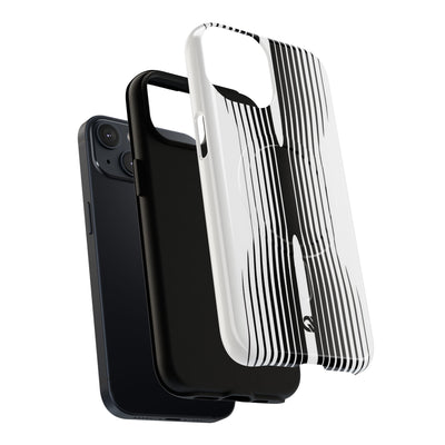 White Tough 2.0 Magsafe Phone Case for iPhone - Kinetic Mono Distortion
