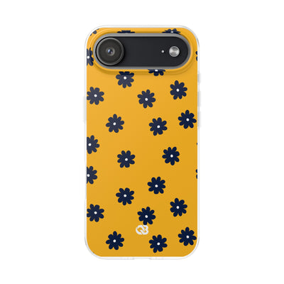Navy Daisy Mustard · Soft Phone Case for iPhone
