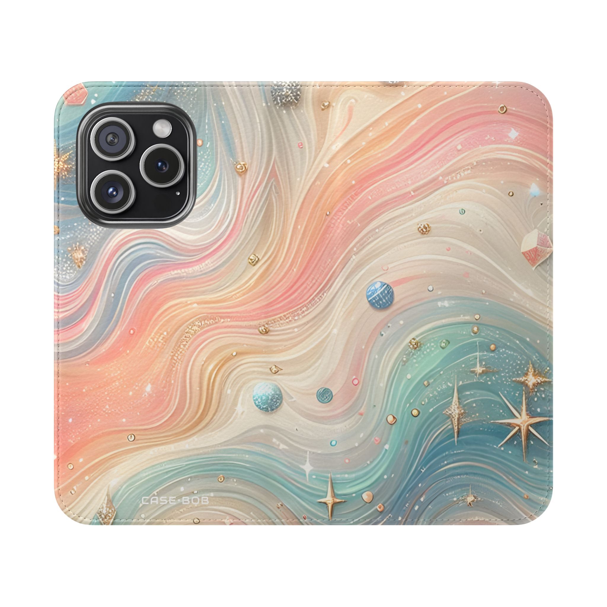Celestial Waves - iPhone 15 Pro Case - Wallet
