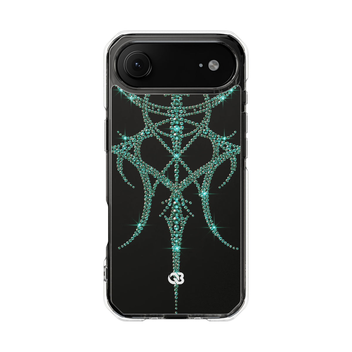 Teal Cyber Sigil · Clear Impact Magnetic Phone Case for iPhone · Teal
