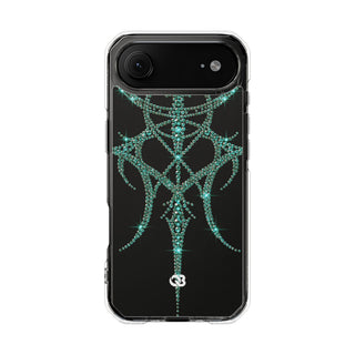 Teal Cyber Sigil · Clear Impact Magnetic Phone Case for iPhone · Teal