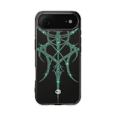 Teal Cyber Sigil · Clear Impact Magnetic Phone Case for iPhone · Teal