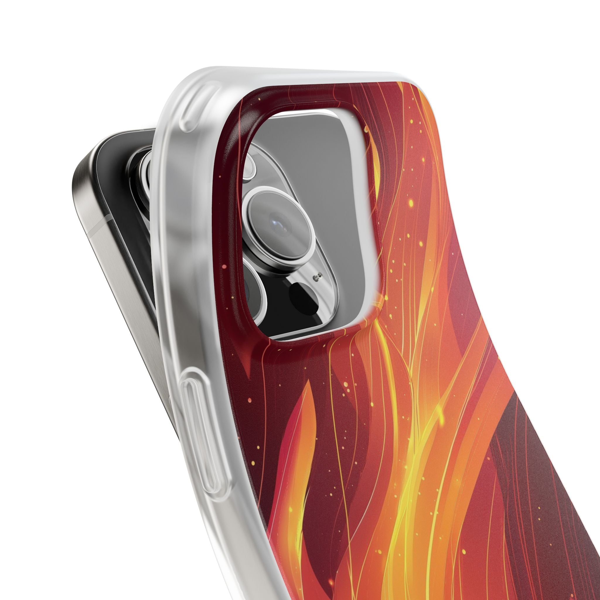 Flaming Flow iPhone 16 Pro Case - Soft - CASE•BOB