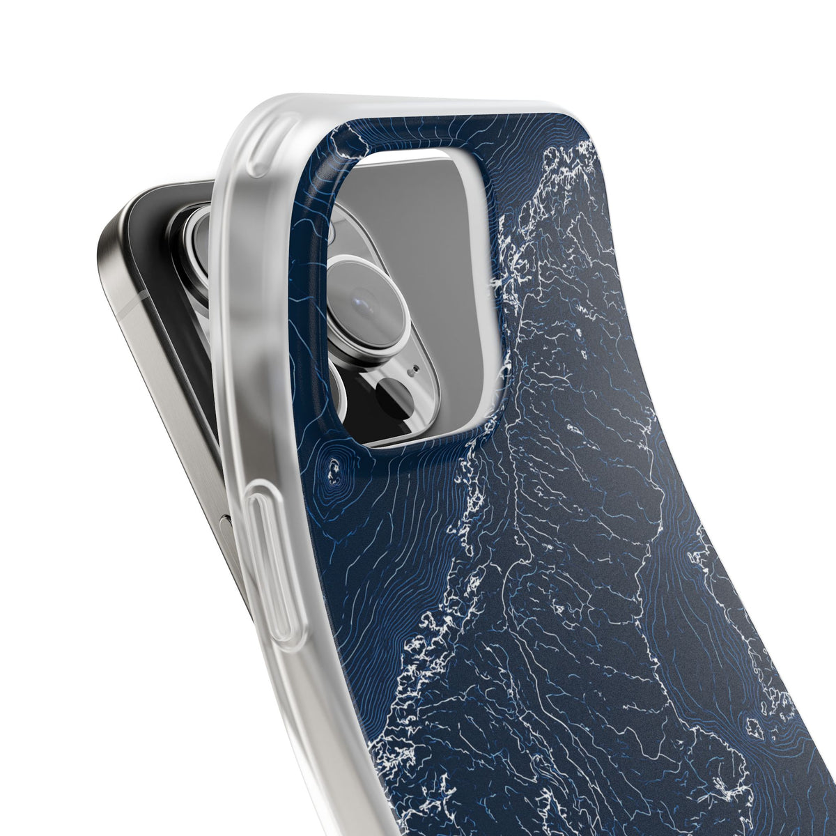 Nordic Contour Chart · Lite Phone Case for iPhone ·  Blue