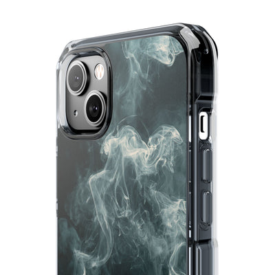 Luminescent Vapor Drift · Clear Impact Magnetic Phone Case for iPhone · Teal