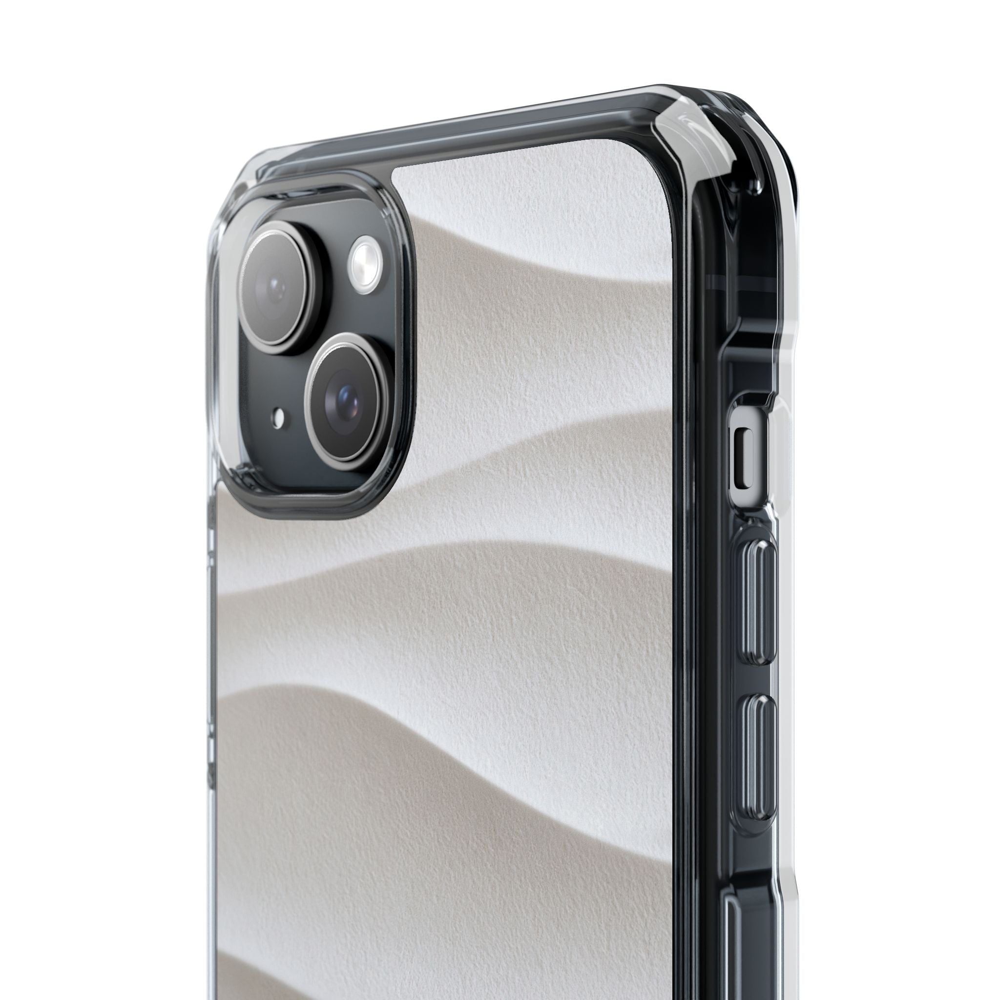 White Impact MagSafe Phone Case for iPhone - Arctic Flow Ridges