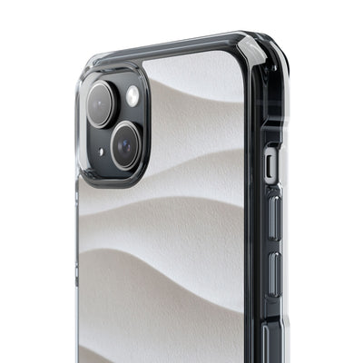 White Impact MagSafe Phone Case for iPhone - Arctic Flow Ridges