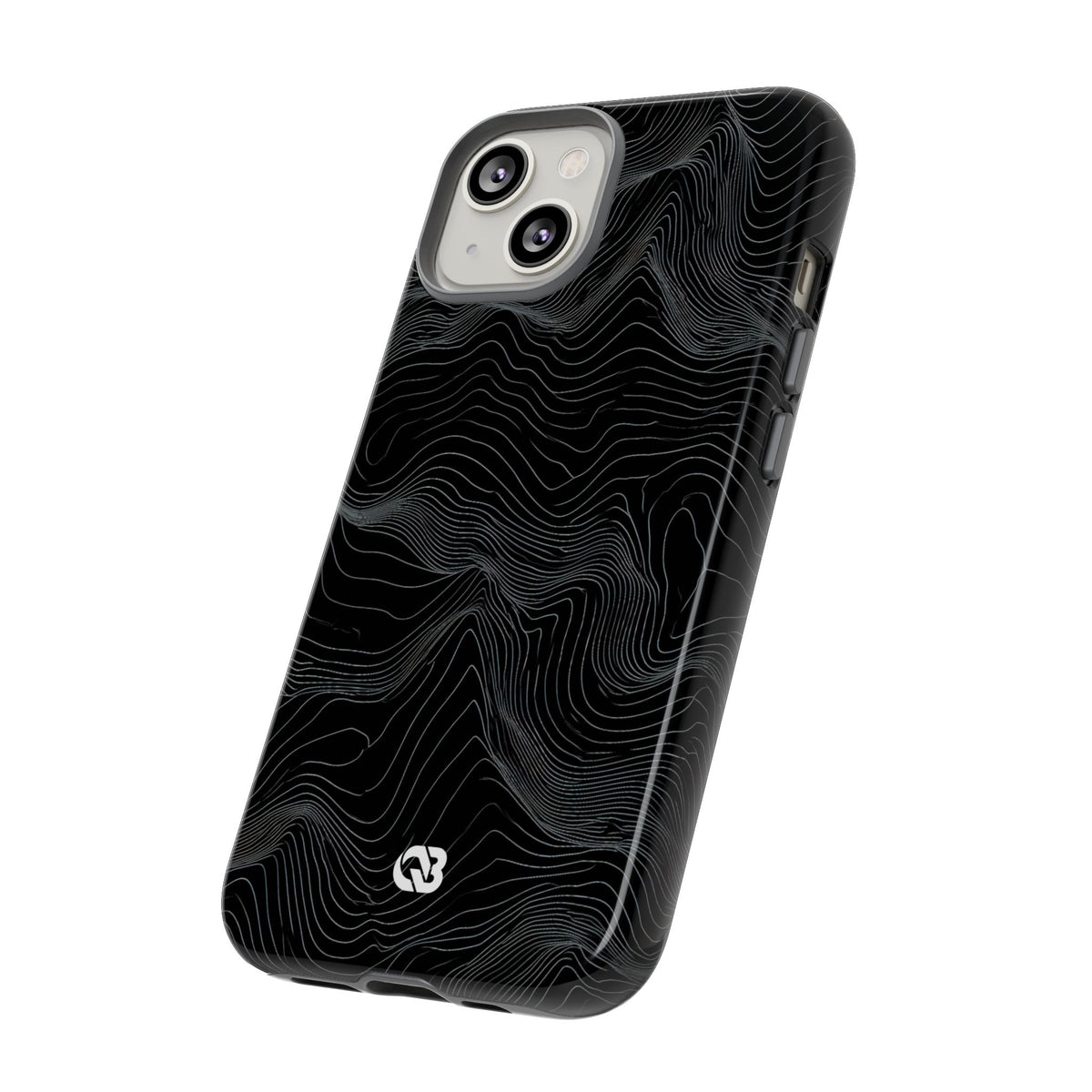 Obsidian Contour Elevation · Tough Phone Case for iPhone · Black