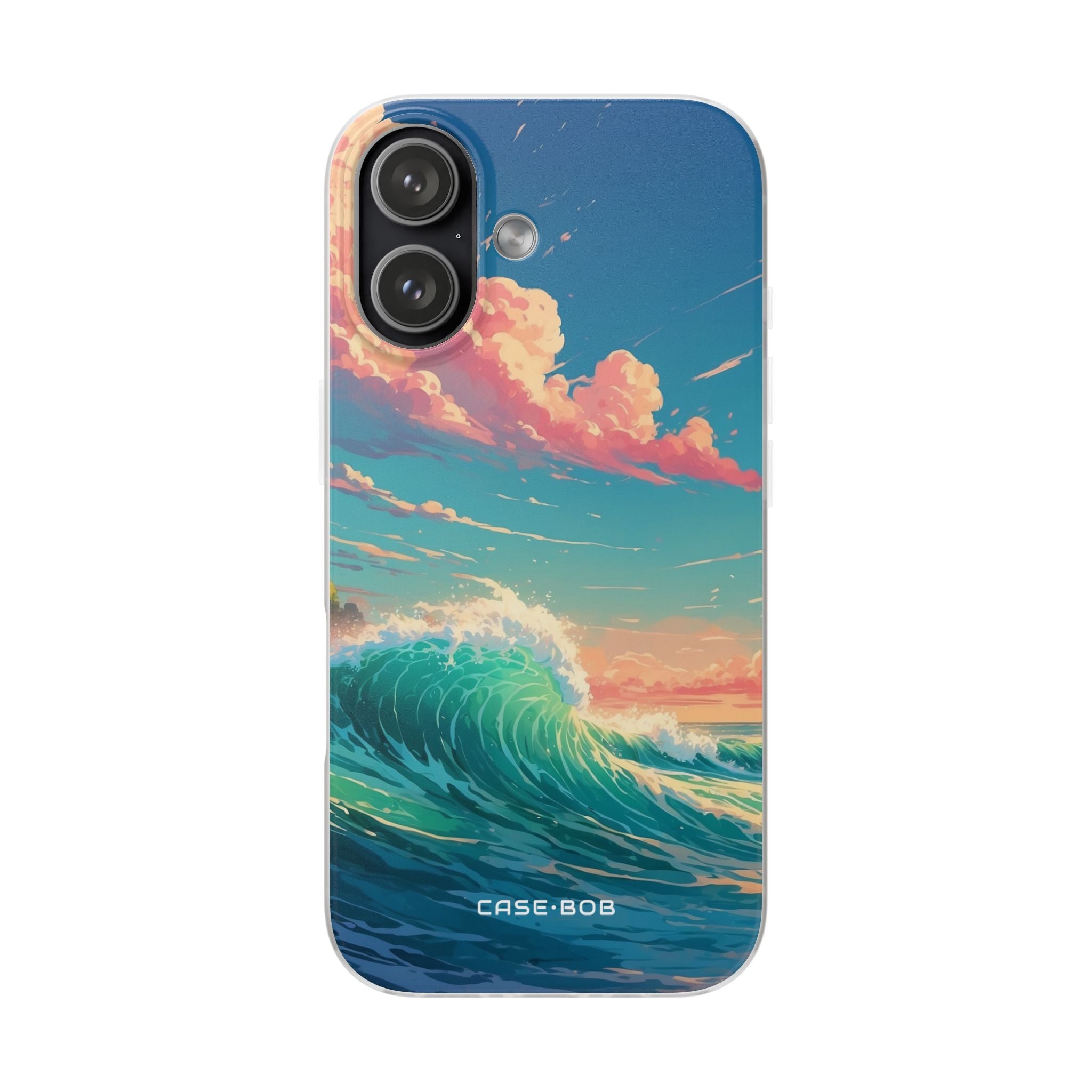 Turquoise Curl iPhone 17 Case - Soft - CASE•BOB