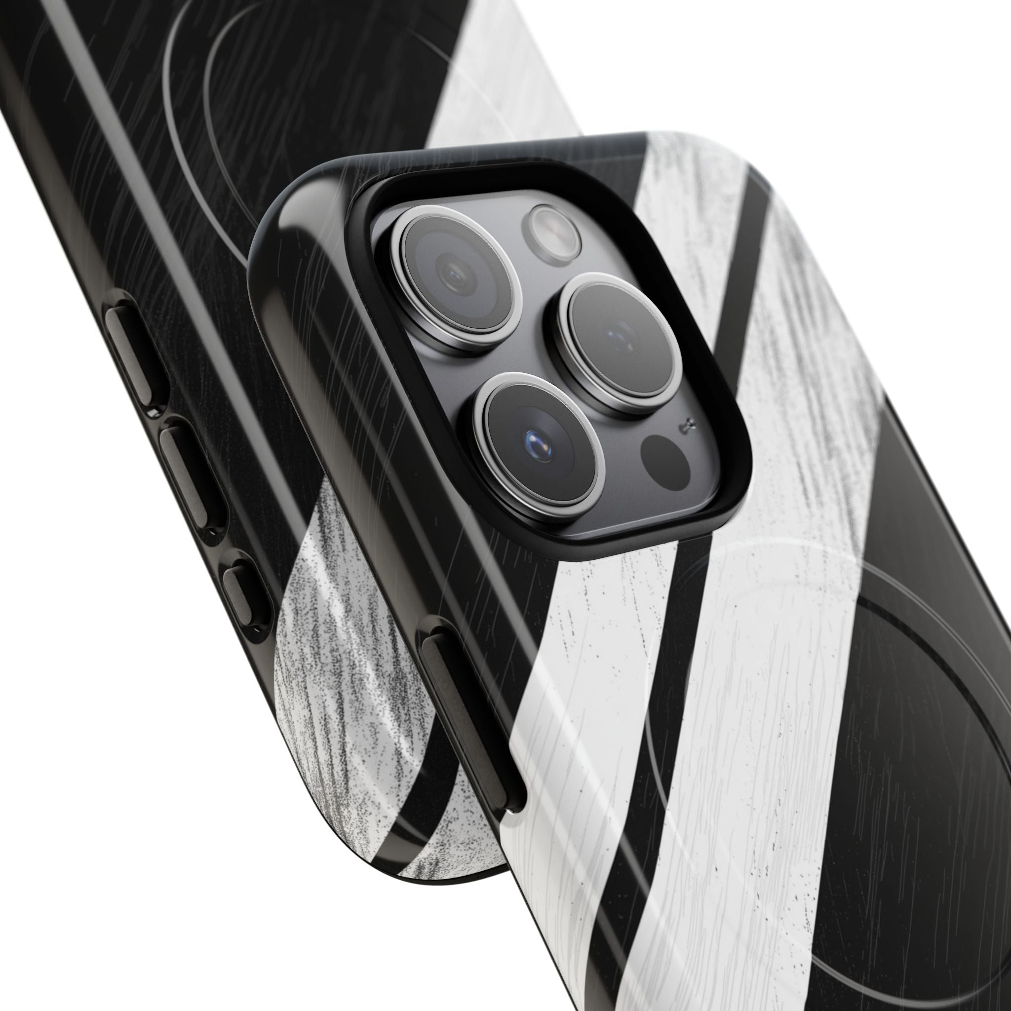 Distressed Stripe Motion iPhone 15 Pro Case - Tough+