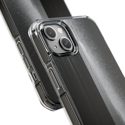 Black Impact MagSafe Phone Case for iPhone - Brutalist Pixel Monolith