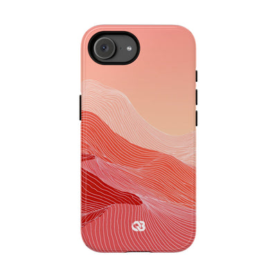 Coral Ridge Contours · Tough Phone Case for iPhone · Red