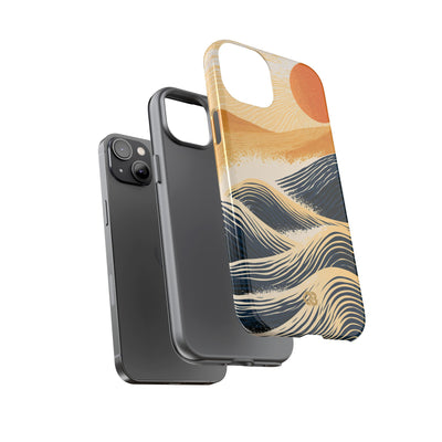 Blue Tough Phone Case for iPhone - Kyoto Cresting Tide