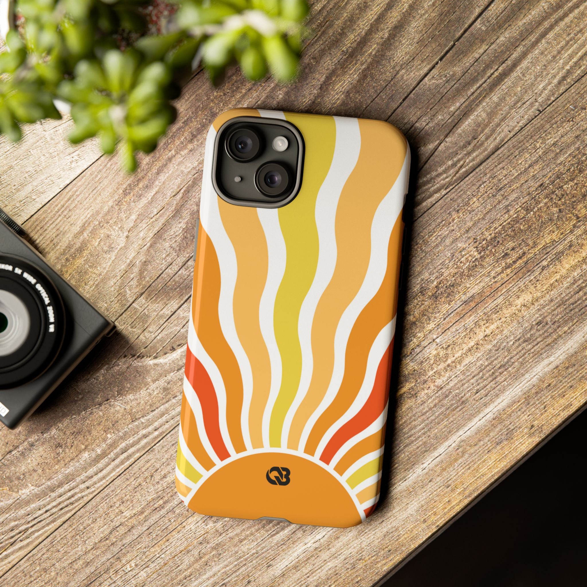 Amber Solar Waves · Tough Phone Case for iPhone