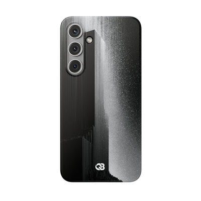 Black Lite Phone Case for Samsung - Brutalist Pixel Monolith