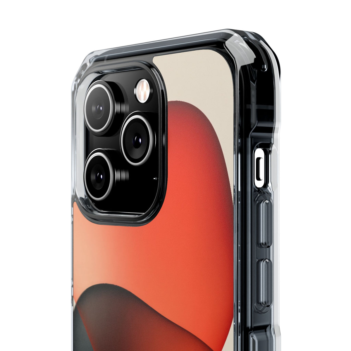 Translucent Crimson Form · Clear Impact Magnetic Phone Case for iPhone · Red