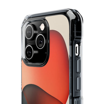 Translucent Crimson Form · Clear Impact Magnetic Phone Case for iPhone · Red