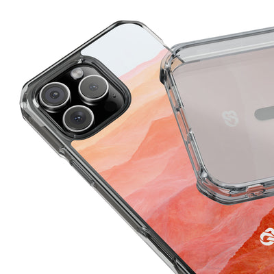 Alpenglow Ridge Vista · Clear Impact Magnetic Phone Case for iPhone · Orange