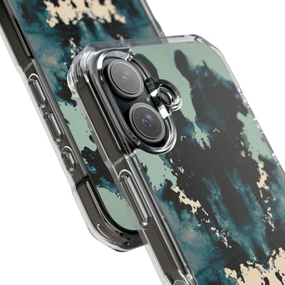 Rorschach Ink Void · Clear Impact Magnetic Phone Case for iPhone ·  Black