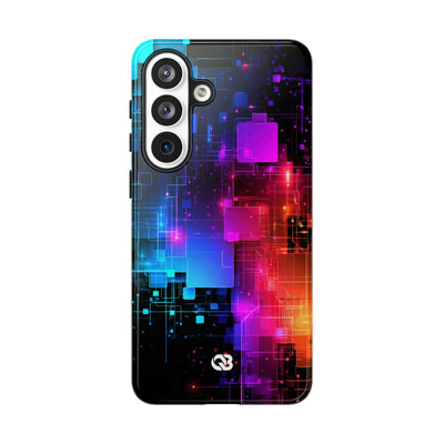 Spectral Circuit Grid · Tough Phone Case for Samsung · Black