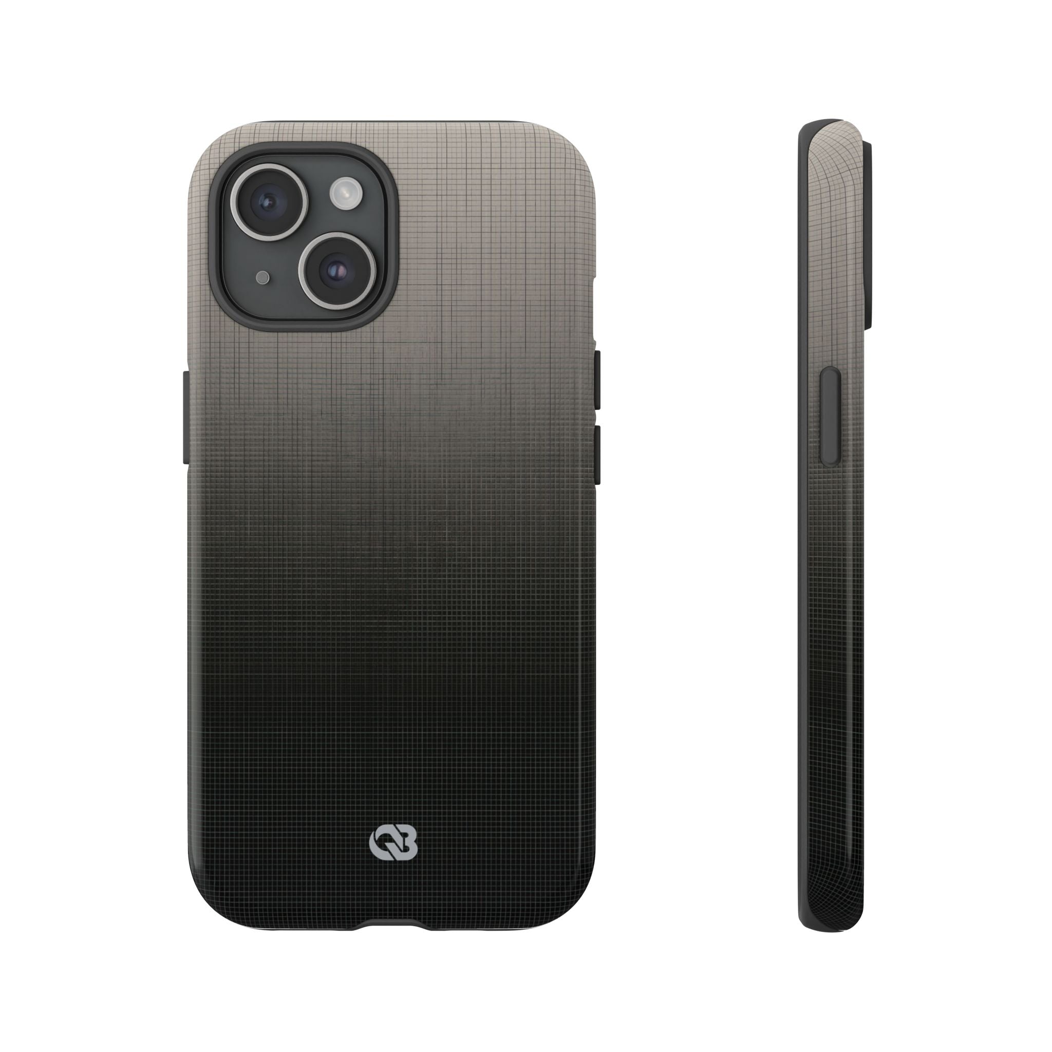 Grey Tough Phone Case for iPhone - Faded Sand Mesh