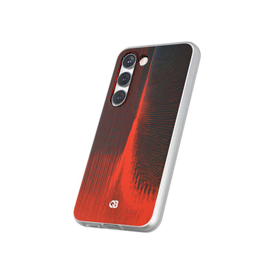 Red Lite Phone Case for Samsung - Crimson Frequency Pulse