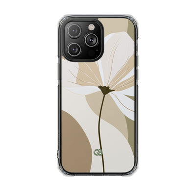 Beige Impact MagSafe Phone Case for iPhone - Sage Linen Magnolia