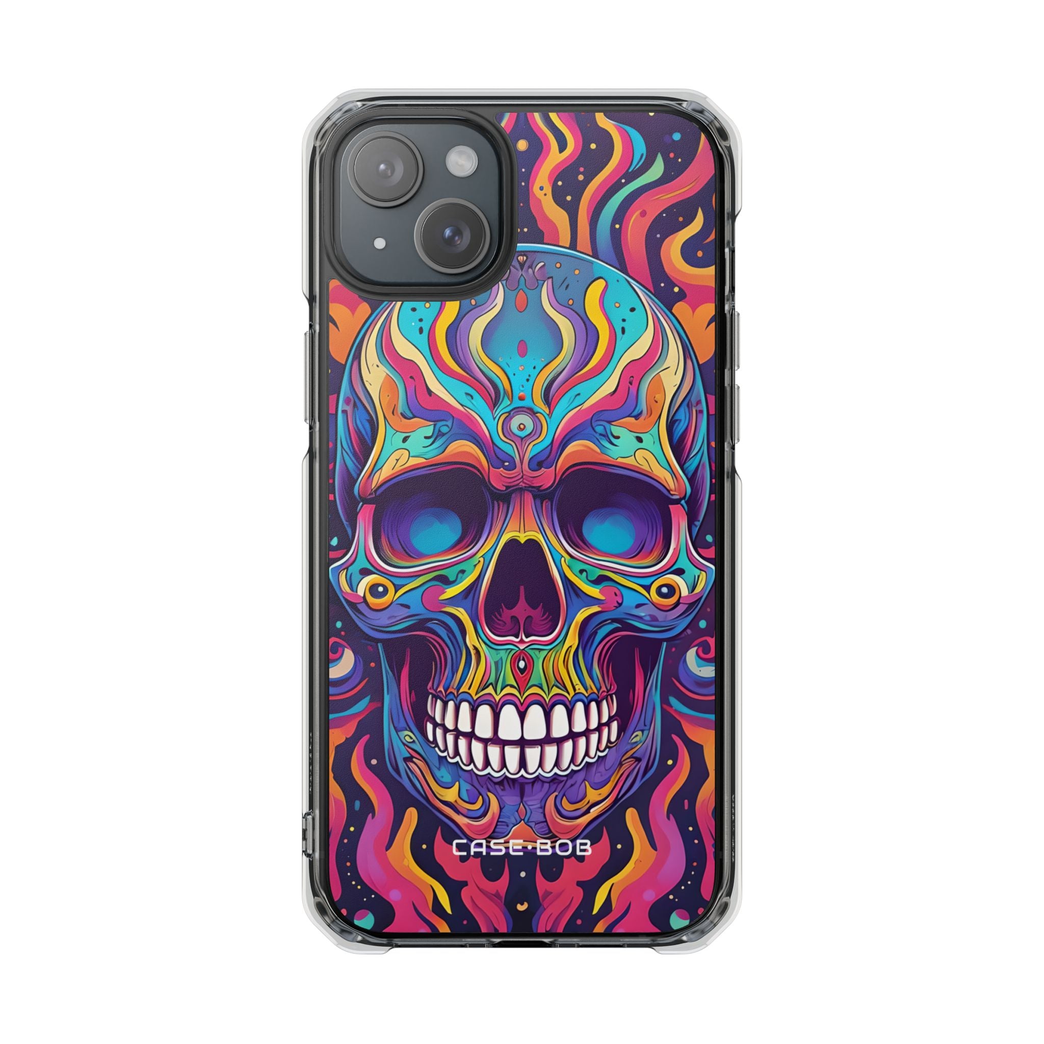 Flaming Skull iPhone 15 Plus Case - Impact