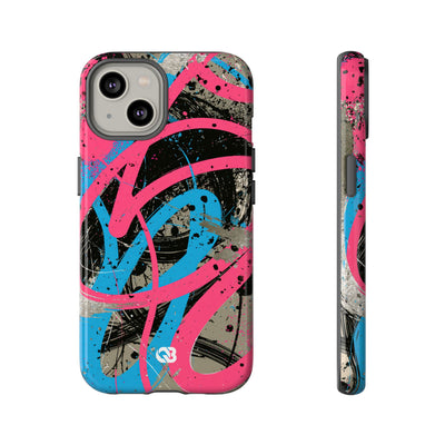 Cyber Splatter Flow · Tough Phone Case for iPhone · Pink