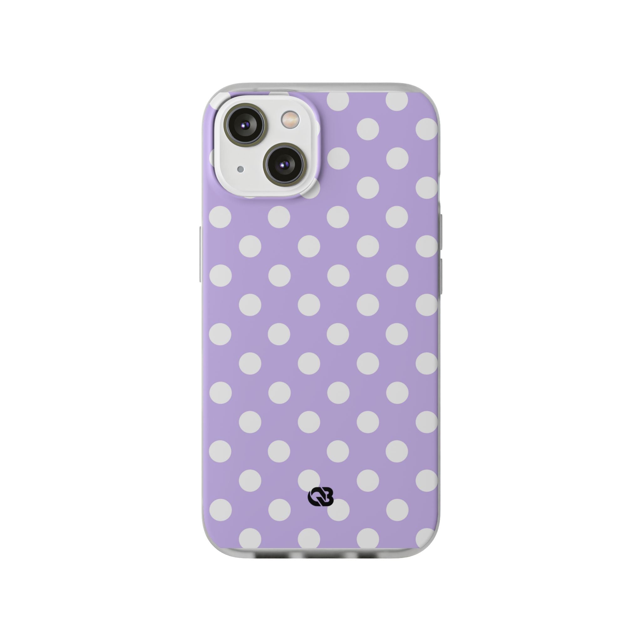 Lavender Polka Grid · Soft Custodia per iPhone