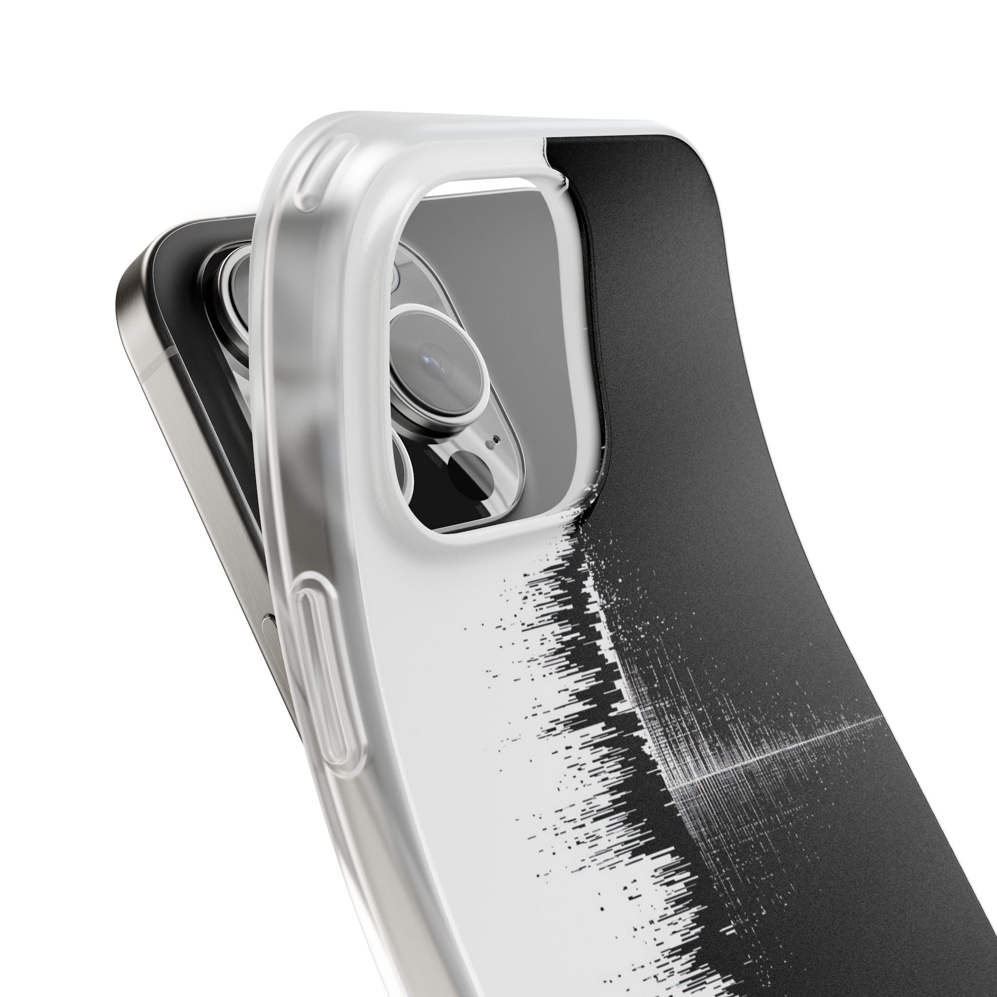 Black Lite Phone Case for iPhone - Static Signal Split