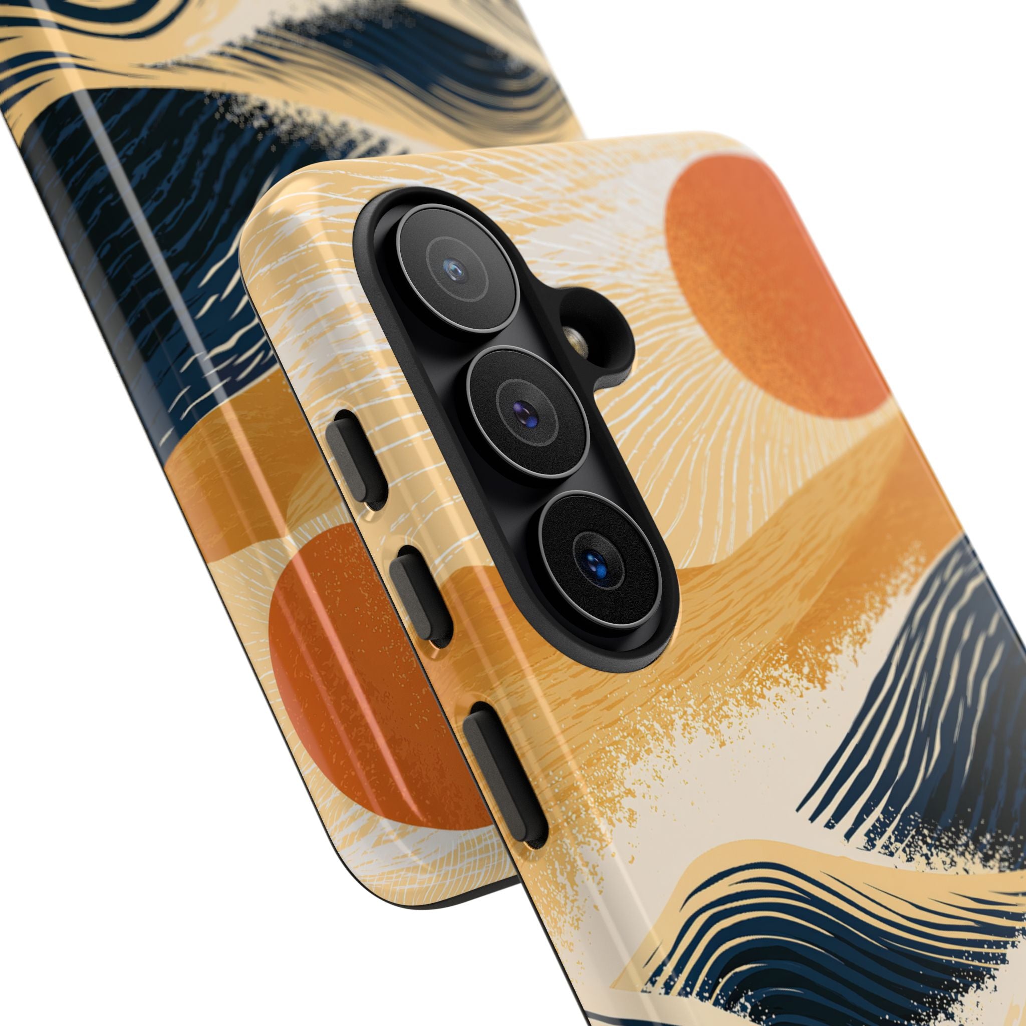 Blue Tough Phone Case for Samsung - Kyoto Cresting Tide