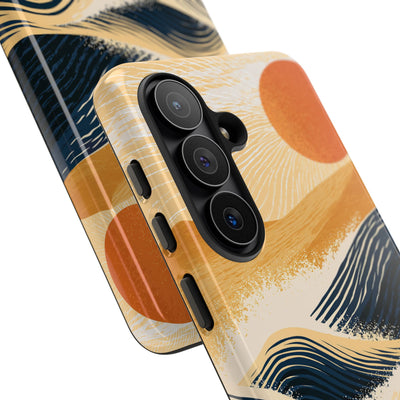 Blue Tough Phone Case for Samsung - Kyoto Cresting Tide