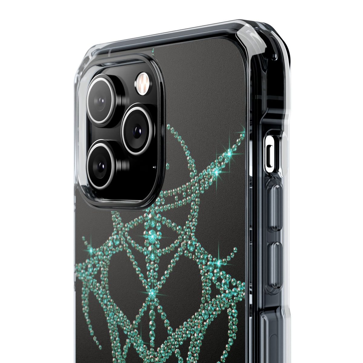 Teal Cyber Sigil · Clear Impact Magnetic Phone Case for iPhone · Teal