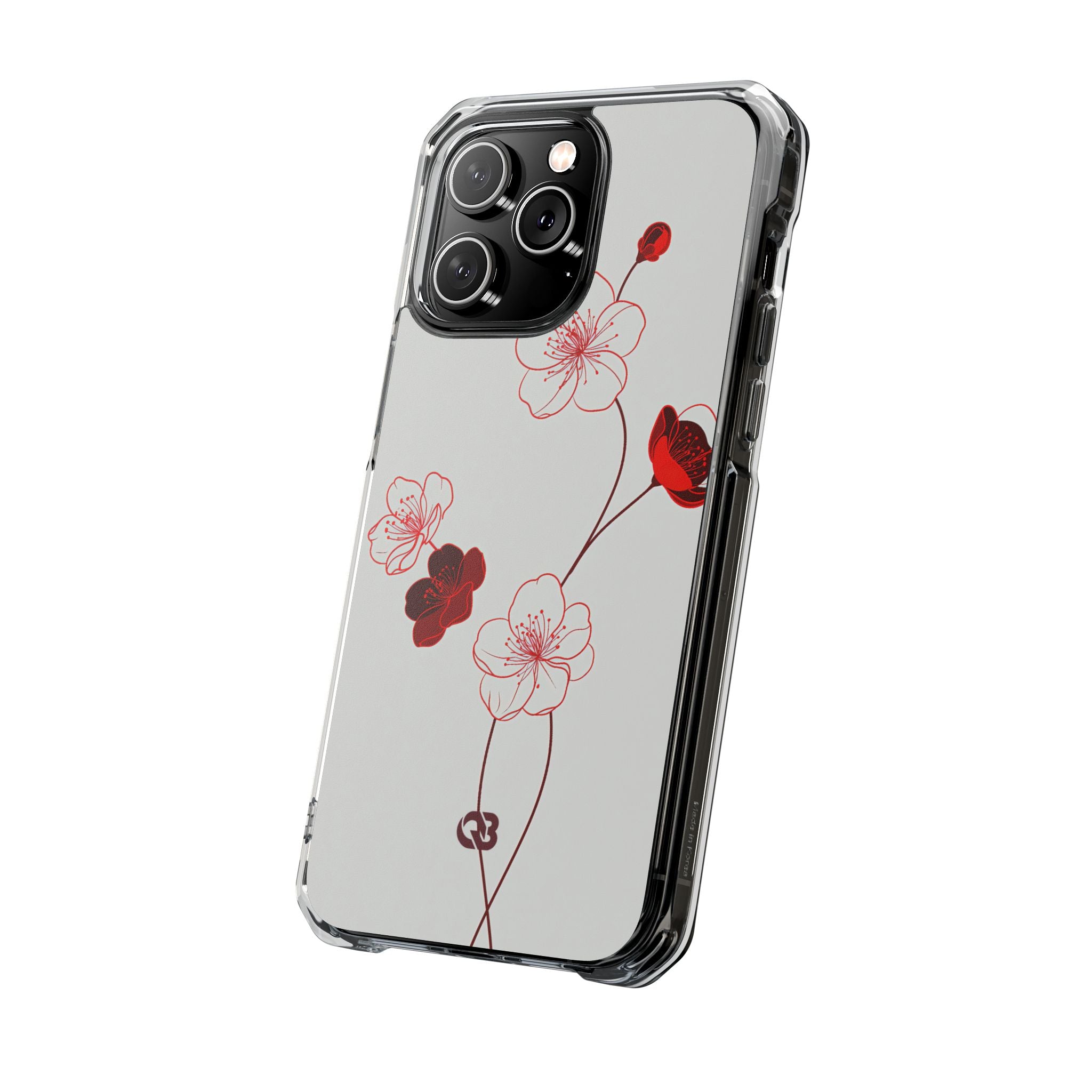 Red Impact MagSafe Phone Case for iPhone - Kyoto Ember Bloom