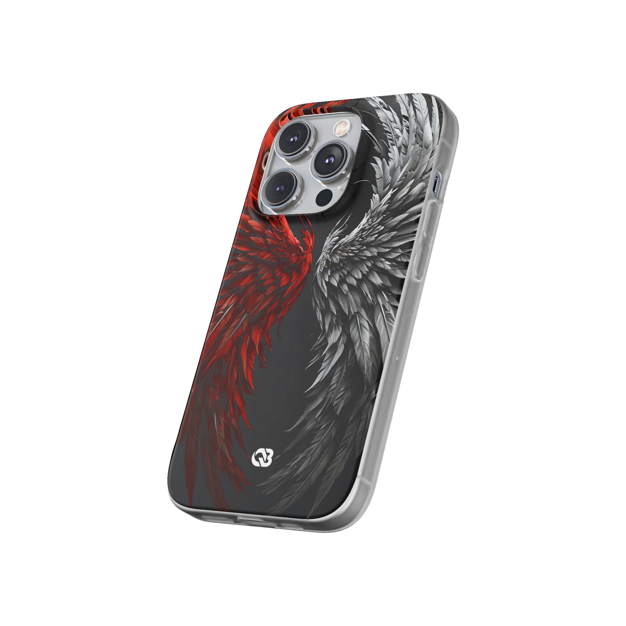 Split Crimson Wing · Soft Phone Case for iPhone
