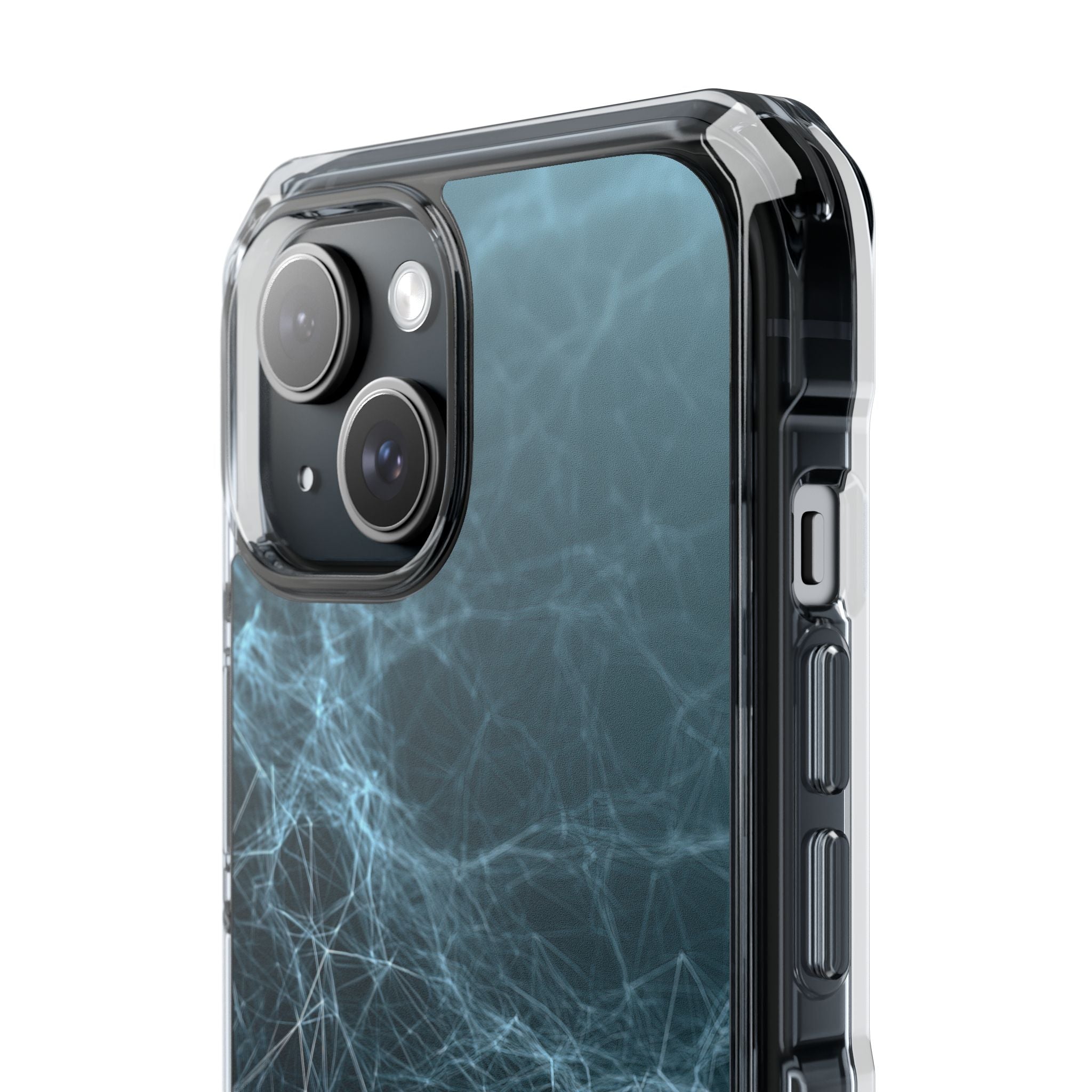 Teal Impact MagSafe Phone Case for iPhone - Arctic Neural Mesh
