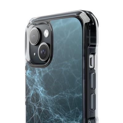 Teal Impact MagSafe Phone Case for iPhone - Arctic Neural Mesh